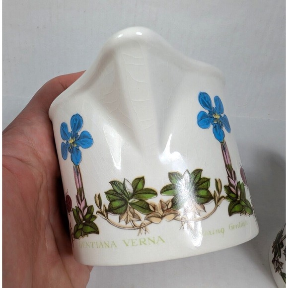 The Botanic Garden Creamer Set Portmeirion Spring Gentian‎ READ Small & Medium - Picture 10 of 13